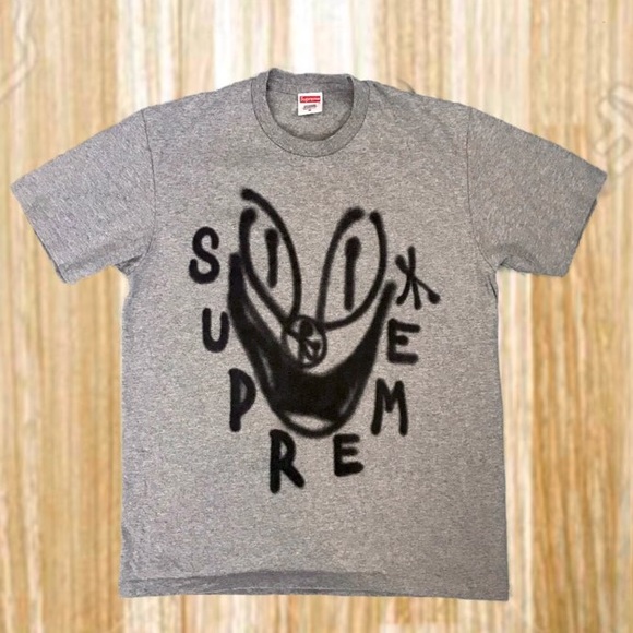 Nwot Supreme Smile Tshirt Gray 